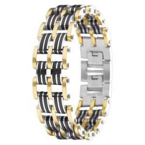 Invicta Elements Men's Bracelet, Black, Gold, Steel 30342 NEW